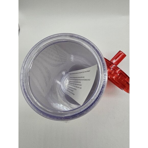 Disney Mickey Loves Mickey Kiss Glitter Flip Straw Tumbler Travel Cup NWT - Picture 7 of 13